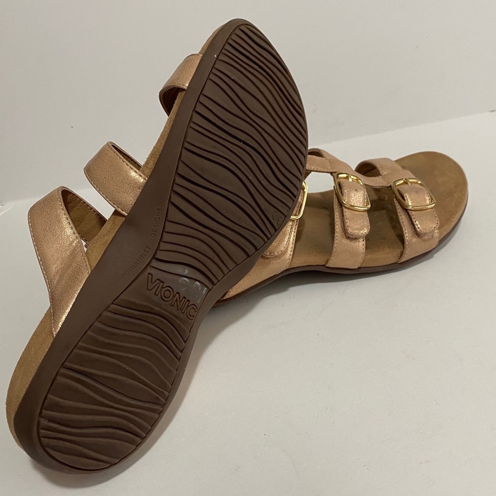 Vionic Misa Metallic Adjustable Strap Sandals - image 4